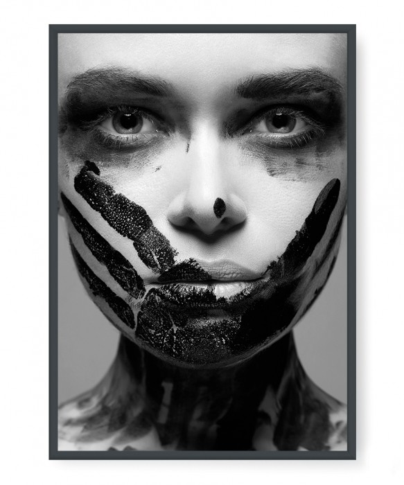 Plakaty - Black and white portrait