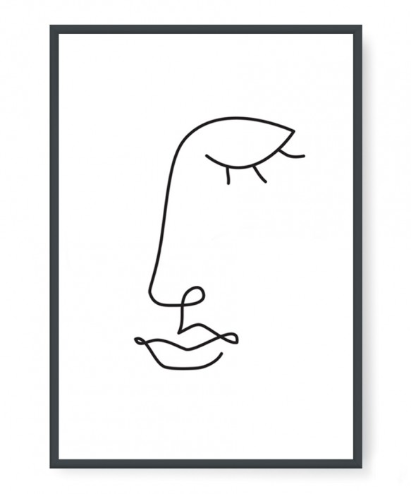 Plakaty - Face line art